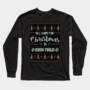 Funny Ugly Krav Maga Christmas Sweater Long Sleeve T-Shirt